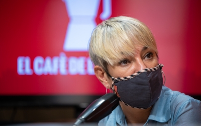 Lourdes Ciuró durant l'entrevista a El Cafè | Roger Benet